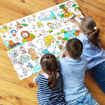 Children Coloring Drawing Roll Sticker (59 Inch Lenght)
