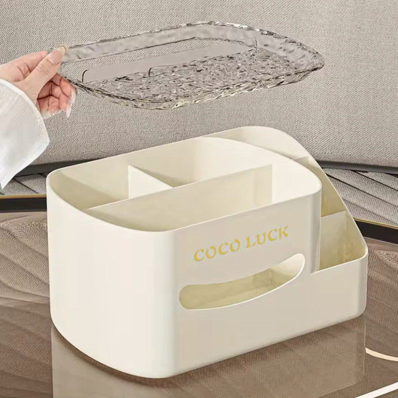Multifunctional Cosmetic Display Cases with Tissue Box