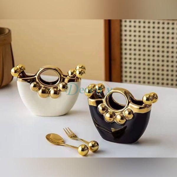 6 Pcs Ceramic Spoon Fork Set