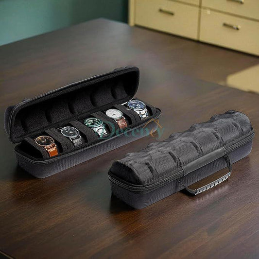5 slot Watch Roll Case Storage and Organizer