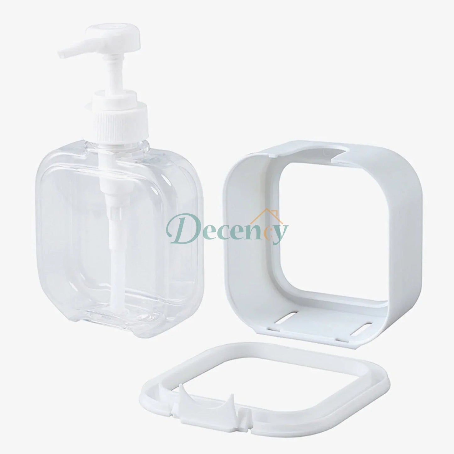 Press Clear Liquid Soap Dispenser Bottle