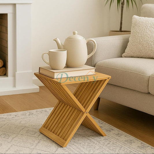 Bamboo Foldable Waterproof Bathroom Stool