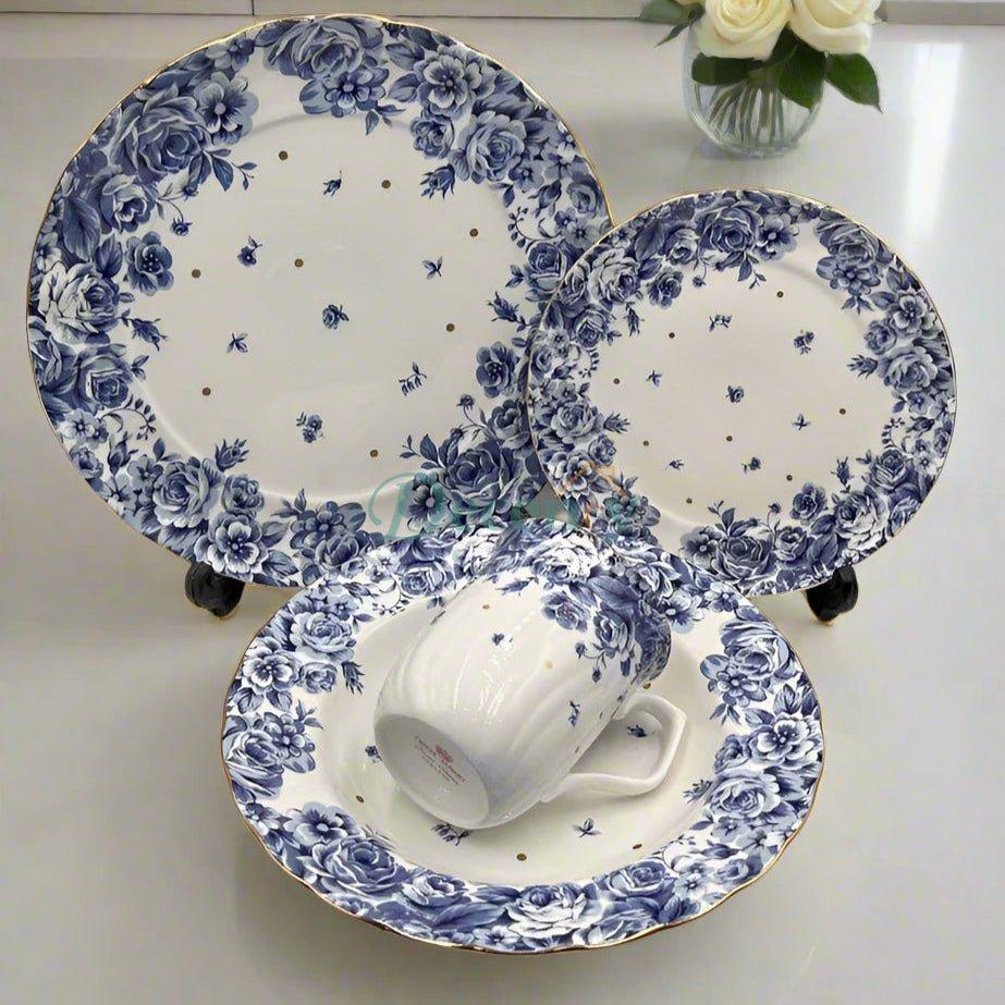 Royal Albert 24-Piece Breakfast Set (3 Persons) Classic Floral Porcelain | Elegant Morning Set for 3 | Timeless Royal Albert Craftsmanship