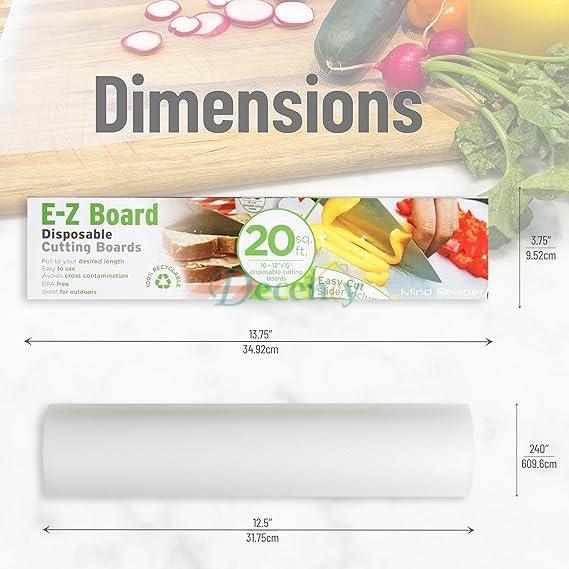 Premium Disposable Plastic Cutting Board Mats – Non-Slip Hygienic