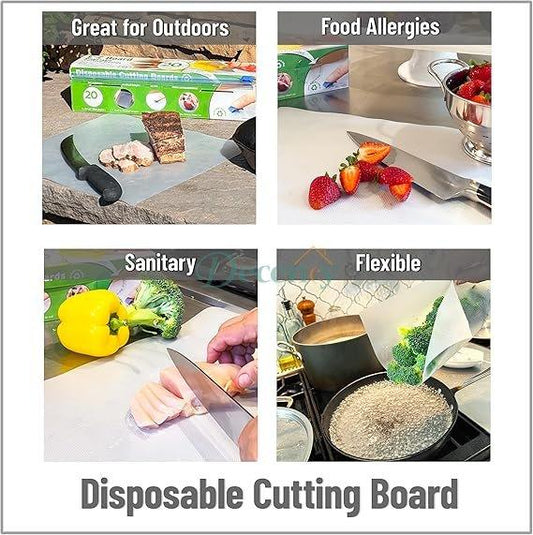 Premium Disposable Plastic Cutting Board Mats – Non-Slip Hygienic