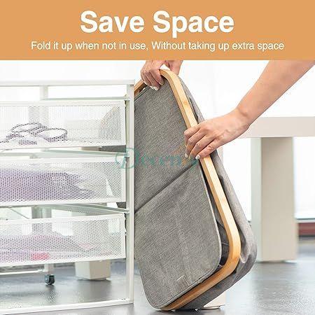 Double Laundry Basket with Dual Built in Handles and Bamboo Frame
