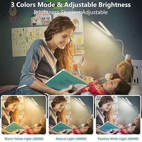 LED Clip On Light for Reading-Double Head Reading Light