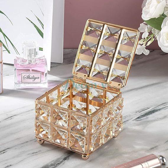 Crystal Makeup Box with Lid