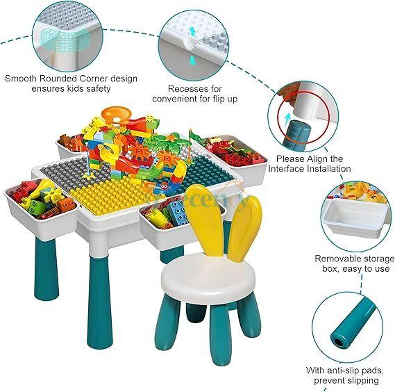 Multi-Function Table - Adaptable 7-in-1 Building Block Table