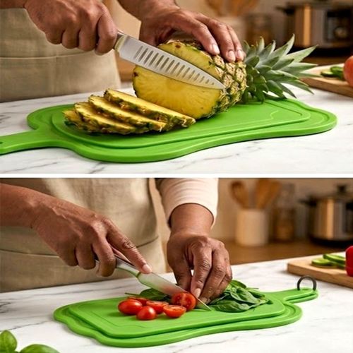 3 Pcs Plastic Fruit Shape Cutting Board Set with Knife