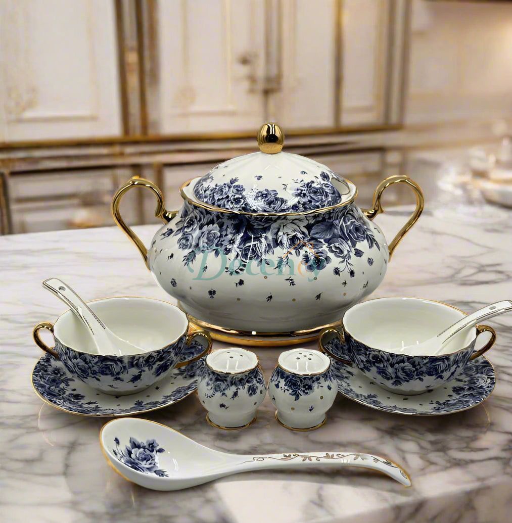 Royal Albert 23-Piece Soup Set (2 Persons) Luxury Dining for Two | Fine Porcelain | Timeless Design