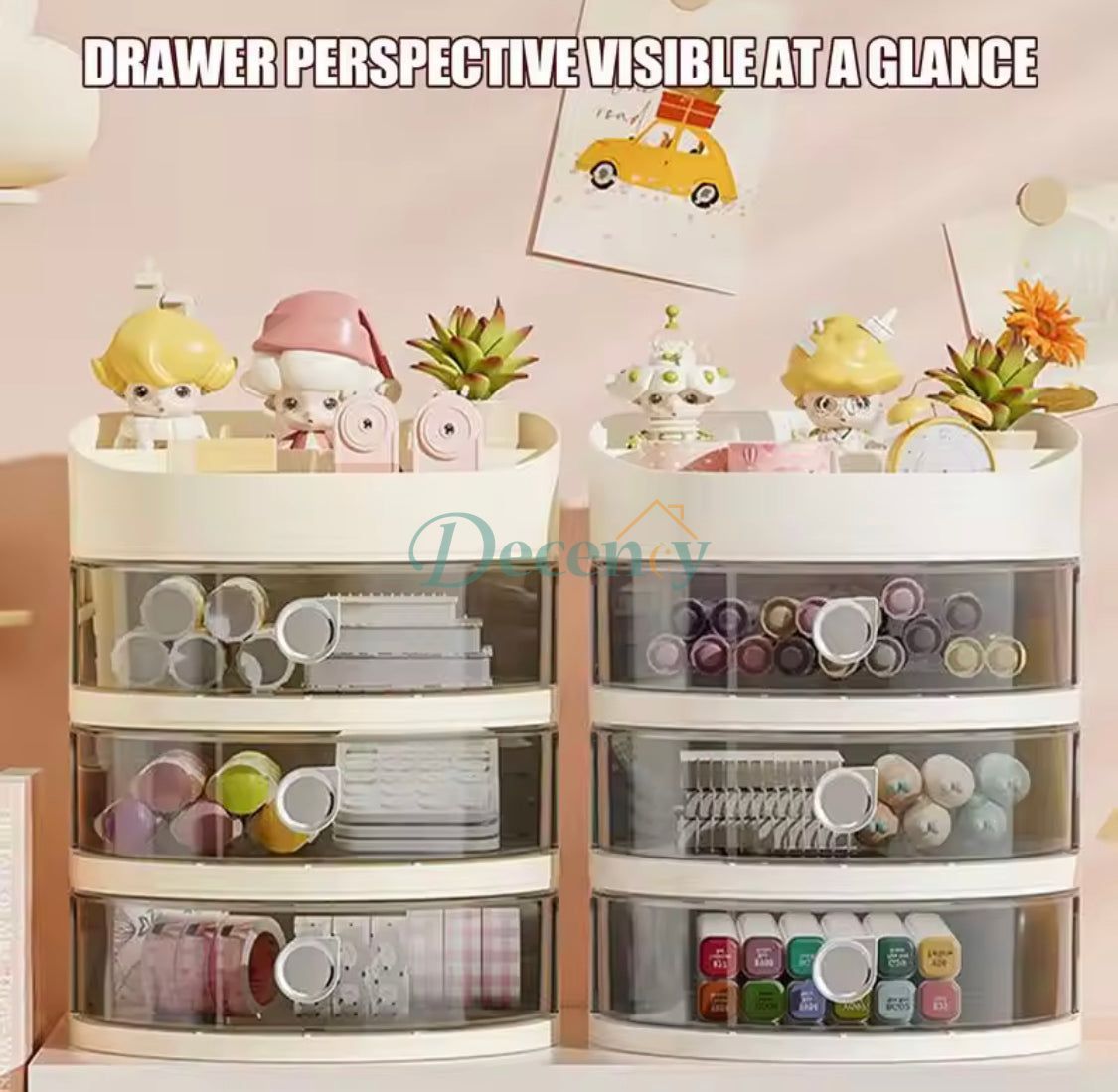 3 Layer Round Jewelry Storage Box