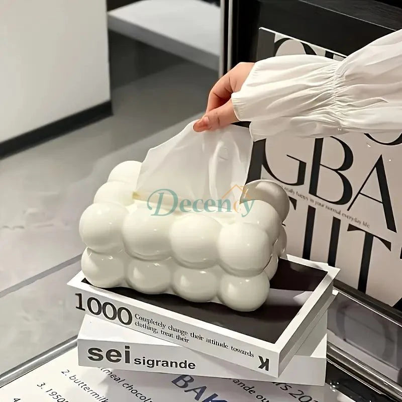 Elegant Cloud-Shaped Tissue Box Holder