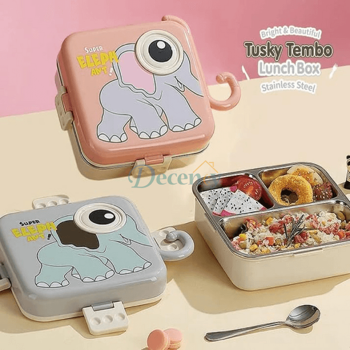 Super Elephant Cartoon Lunch Box With Compartments