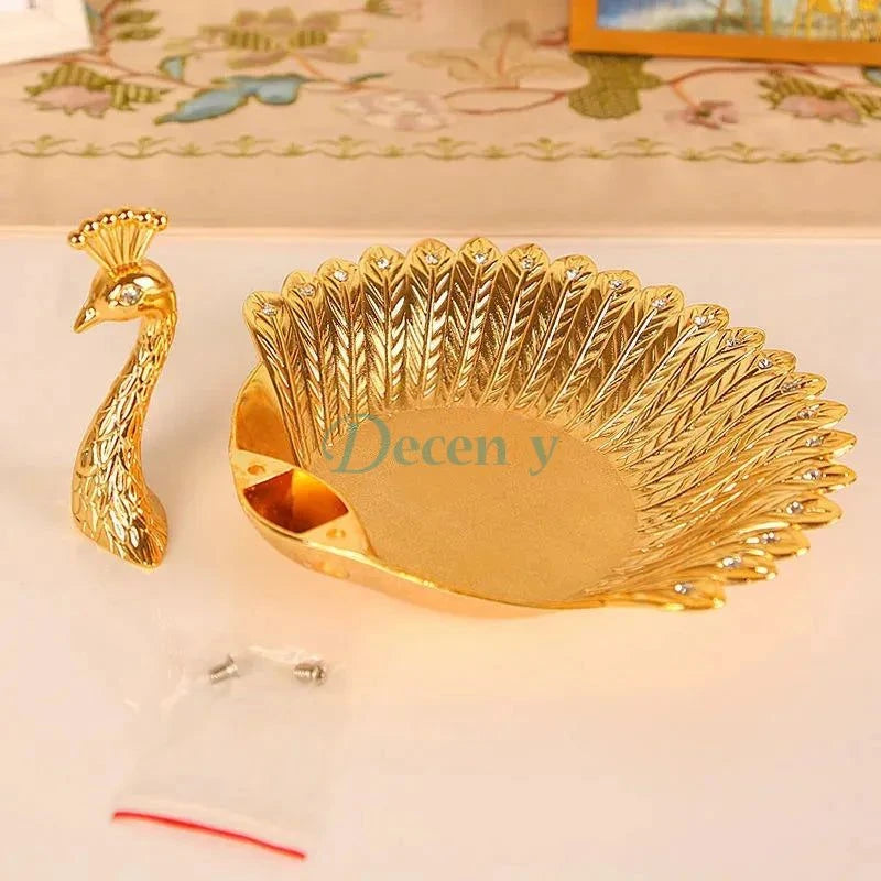 Golden Bird Handicraft Embossed Metal Fruit Basket