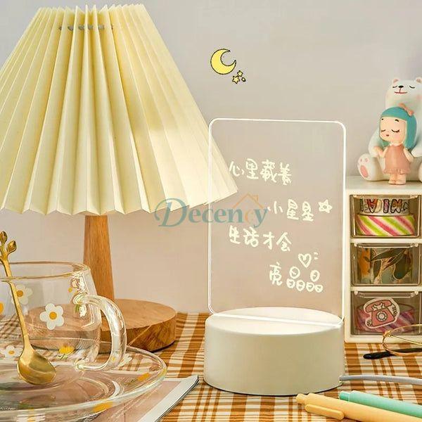 Creative Led Night Light With Note Board
