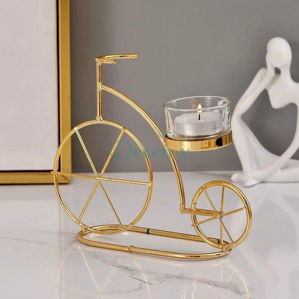 Golden Cycle Metal Candle Stand