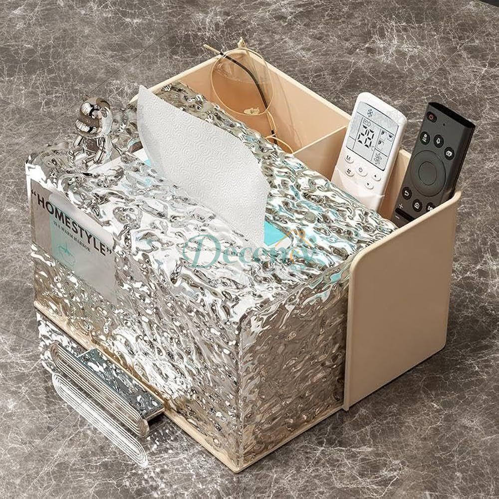 Acrylic Water Texture Tissue Box holder