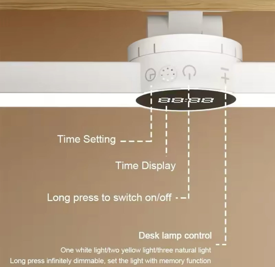 LED Light with Display Light Bar Time Display