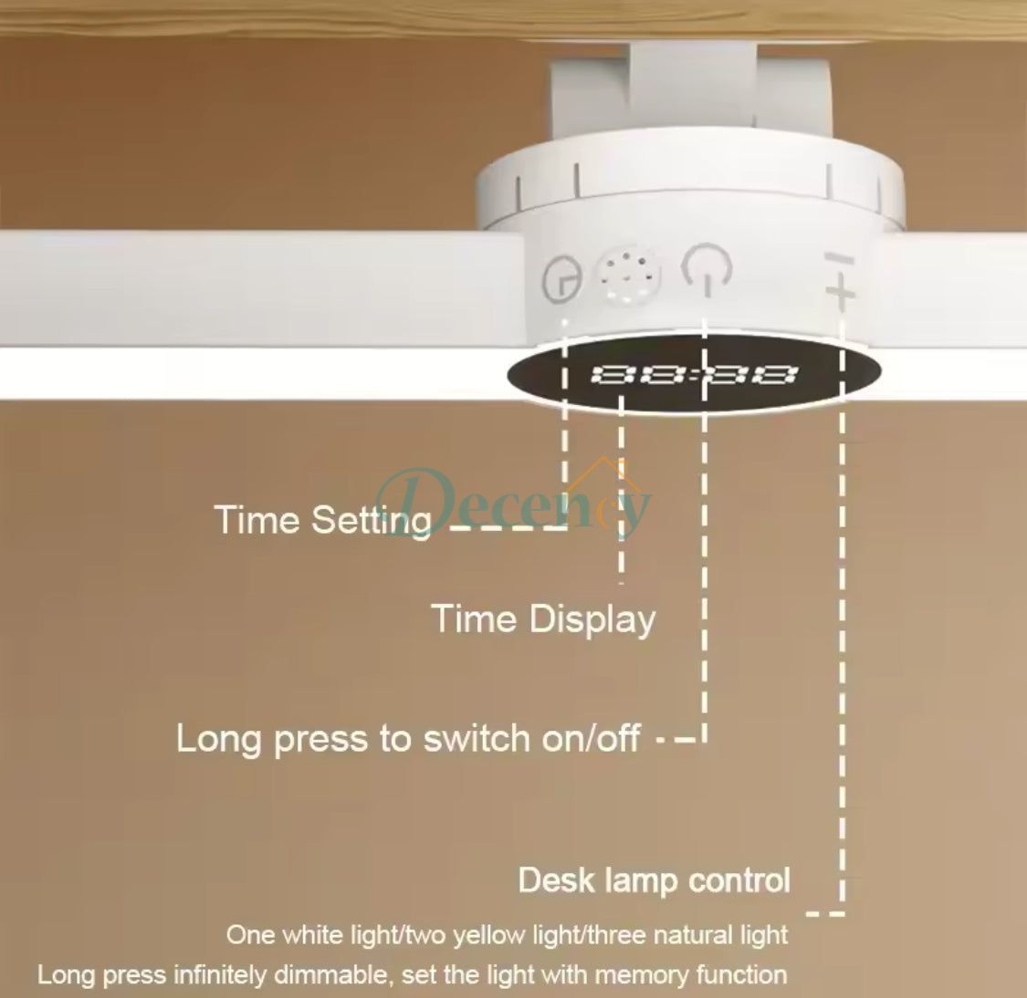 LED Light with Display Light Bar Time Display