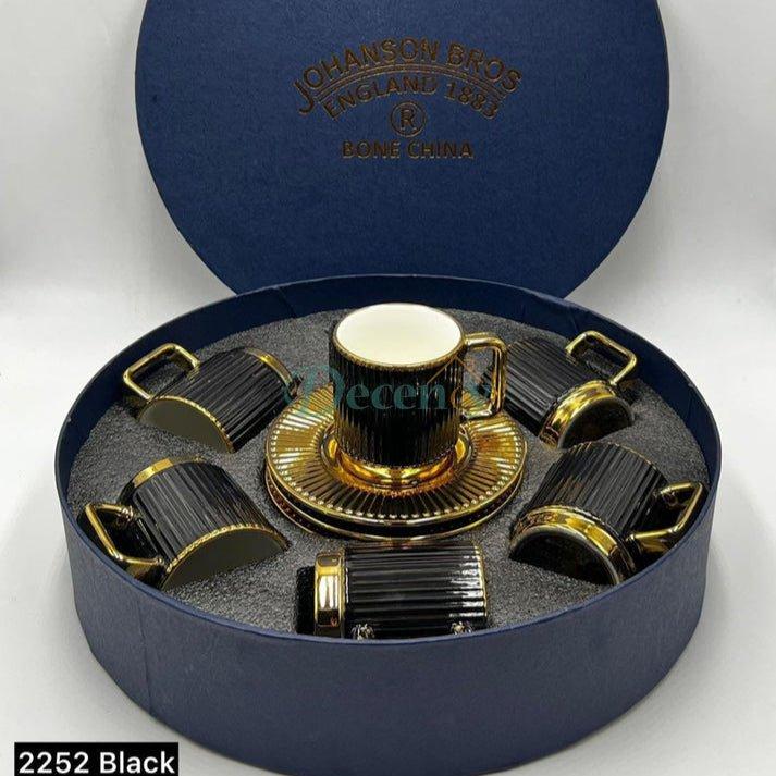 Elegant 12-Piece Cup & Saucer Set (4)