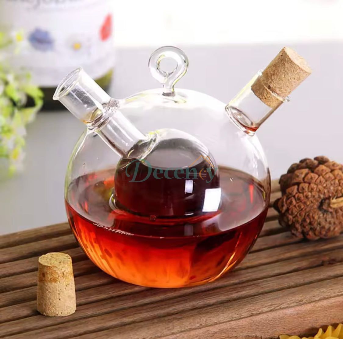 2 In 1 Glass Oil Bottle