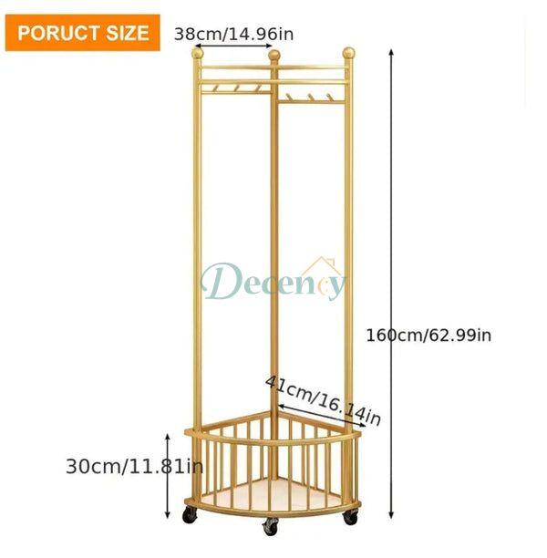 Metal Corner Rack with Wheels