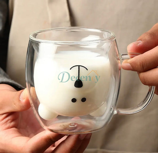 250ml Double Wall Glass Mug