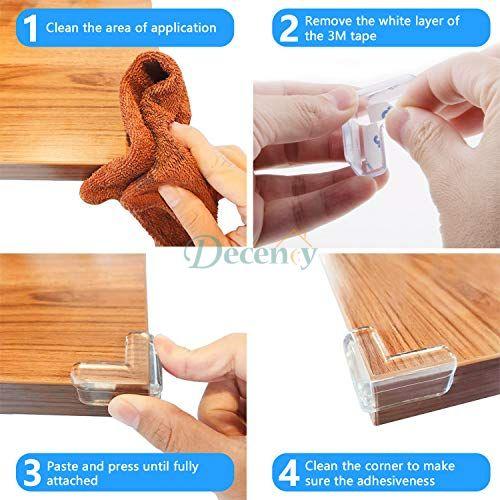 4 Pcs Silicone Table Corner Edge Protector Covers - Decency