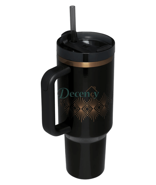 Stanley Quencher H2.0 FlowStateTumbler 40 OZ Black Gloss
