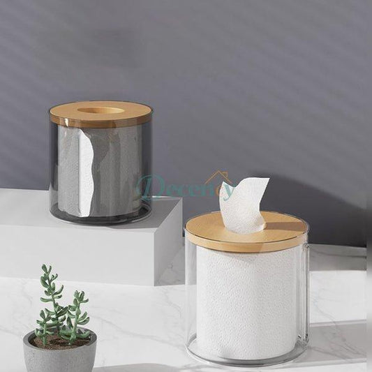 Elegant Round Tissue Box Organizer