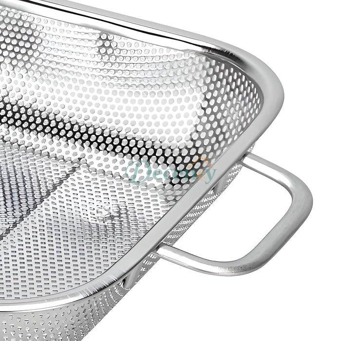 Square Shape Stainless Steel Strainer With Handle