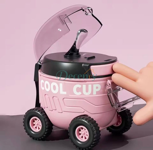 Mars Shaped Cool Car Straw Water Bottle