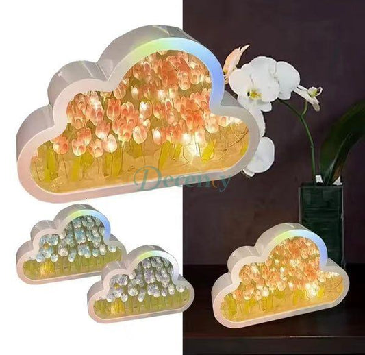 3D Cloud Tulip Night Light Lamp
