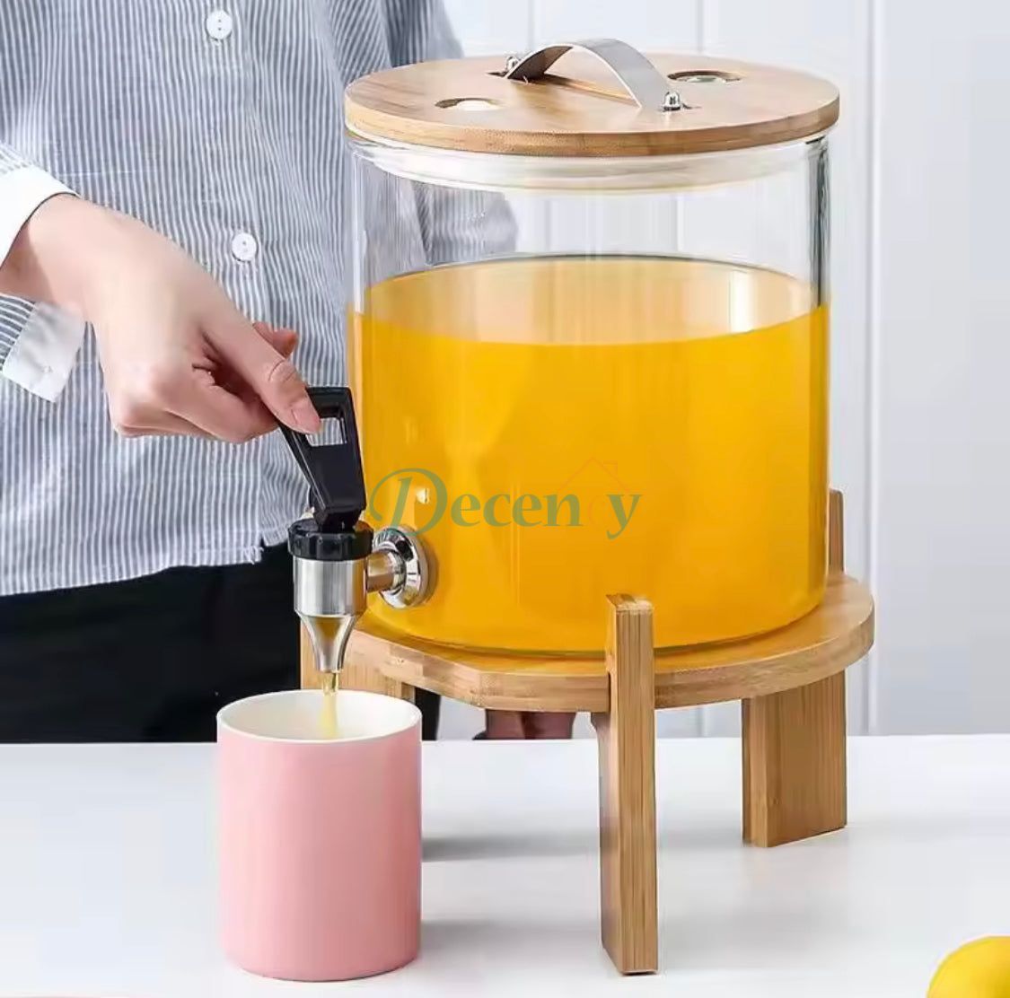 High Glass Water Container