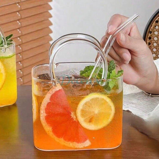 770ml Clear Glass Handbag Drinkware – Aesthetic Purse