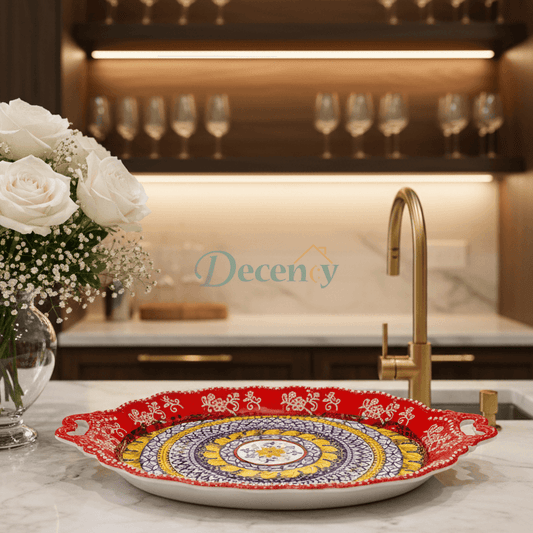 Luxury Royal Oval Ceramic Serving Platter – Premium