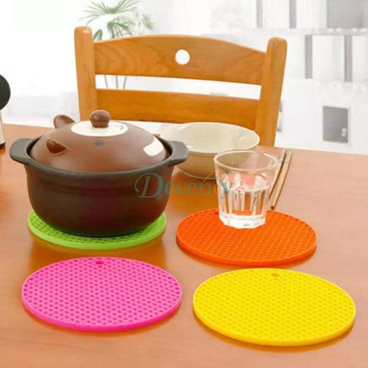 Silicone Pot Mat Round, Heat Resistant Non Slip