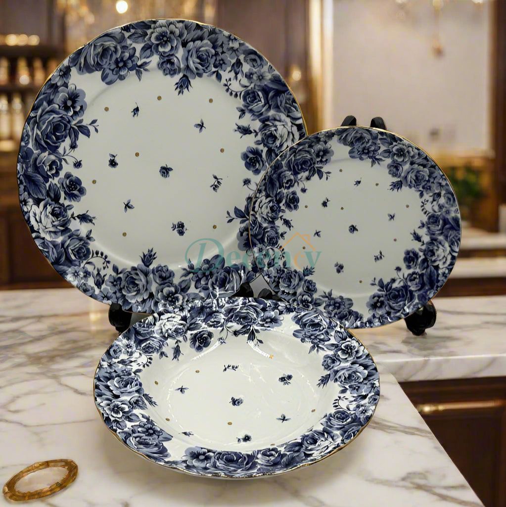 Royal Albert 18-Piece Dinner Set (3 Persons) Timeless Elegance | Premium Porcelain | Perfect for 3-Person Dining