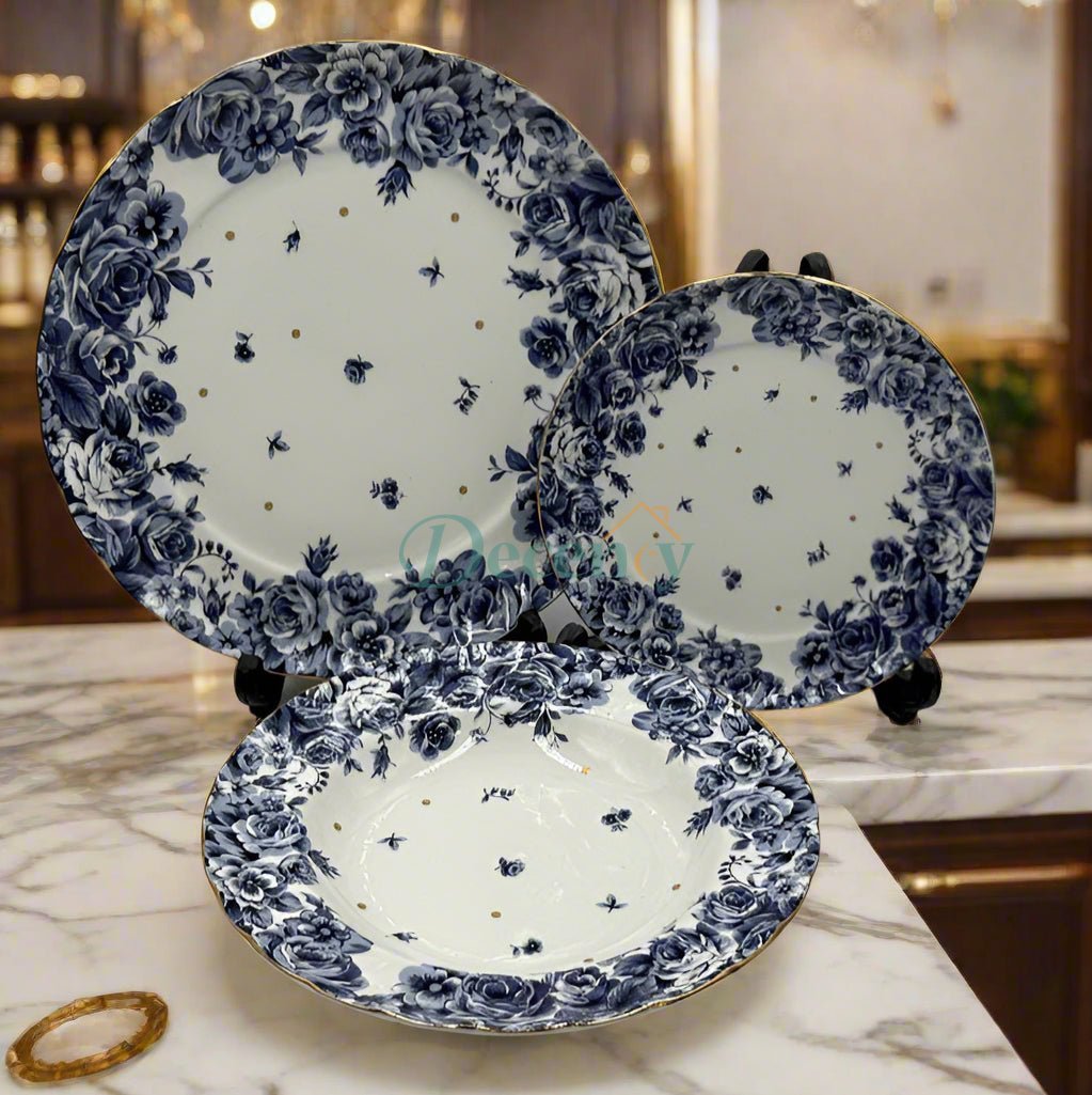 Royal Albert 18-Piece Dinner Set (3 Persons) Timeless Elegance | Premium Porcelain | Perfect for 3-Person Dining
