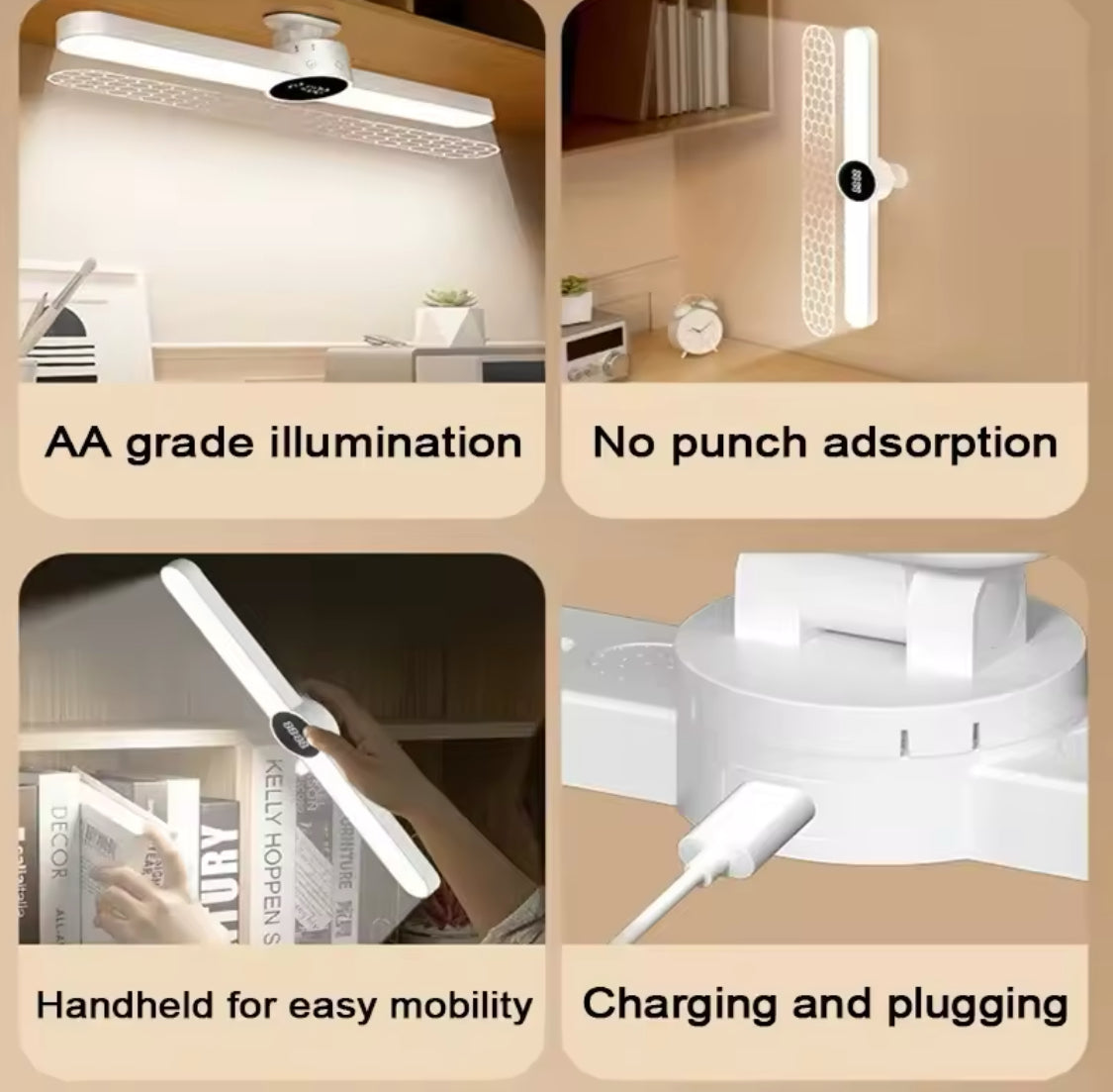 LED Light with Display Light Bar Time Display