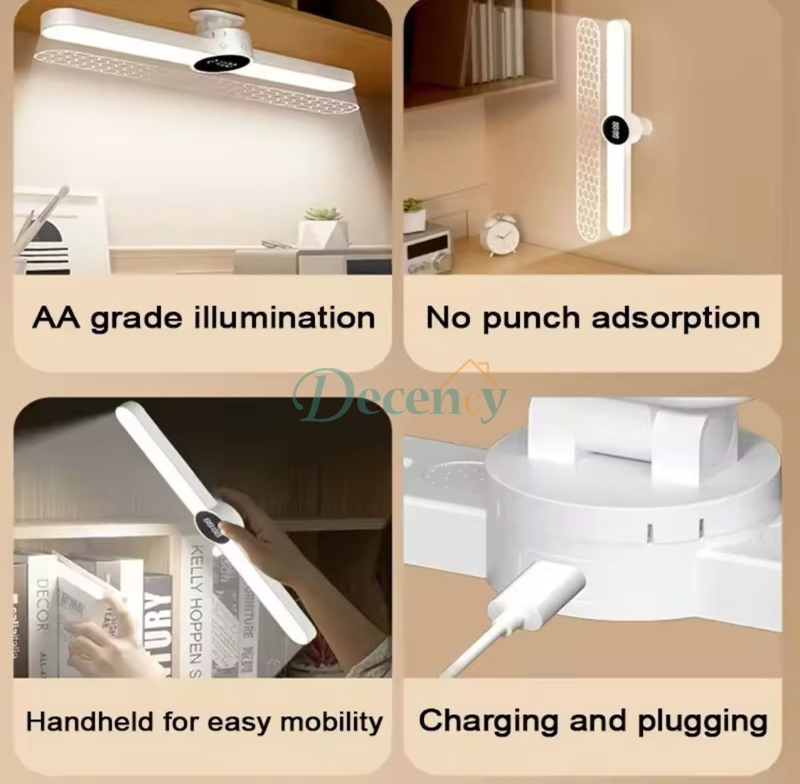 LED Light with Display Light Bar Time Display