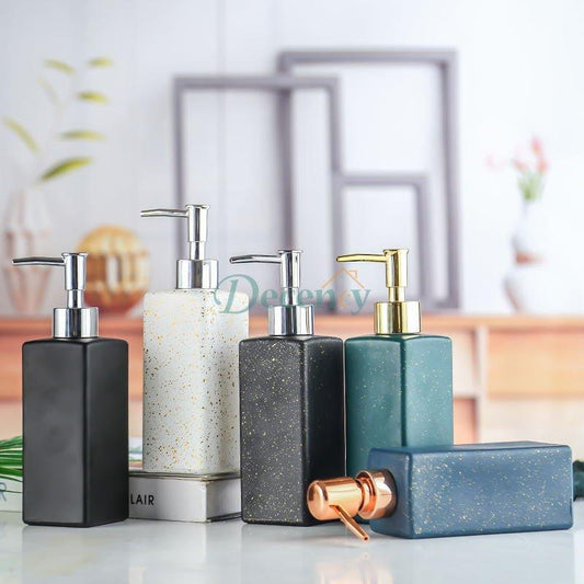 350ml Glass Soap Dispenser Bottle with Pump Head