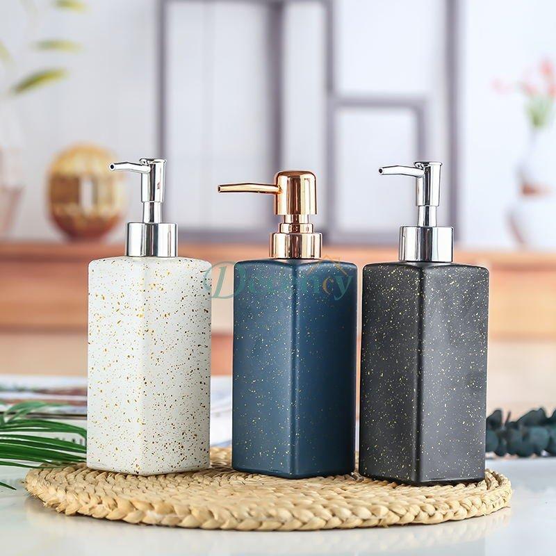 350ml Glass Soap Dispenser Bottle with Pump Head