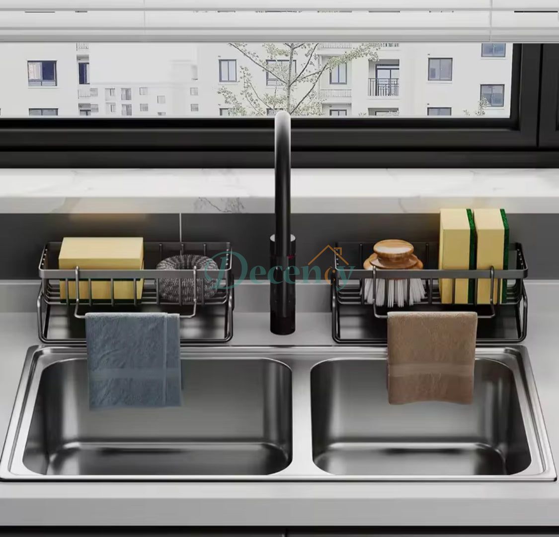 Punch Free Kitchen Sink Storage Rack