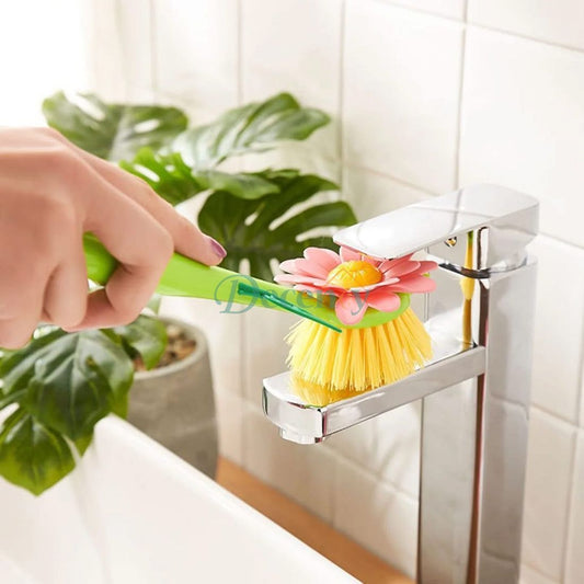 Flower Shape Cleaning Dish Brush