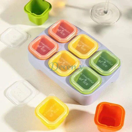 Rectangle Ice Block Storage Ice Cube Tray With Lid