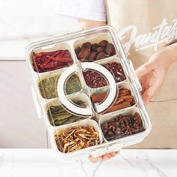 Refrigerator Storage Box with Lid and Handle