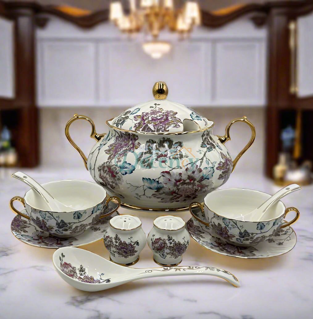 Royal Albert 23-Piece Soup Set (6 Persons) Timeless Elegance | Premium Porcelain | Complete Serving Set