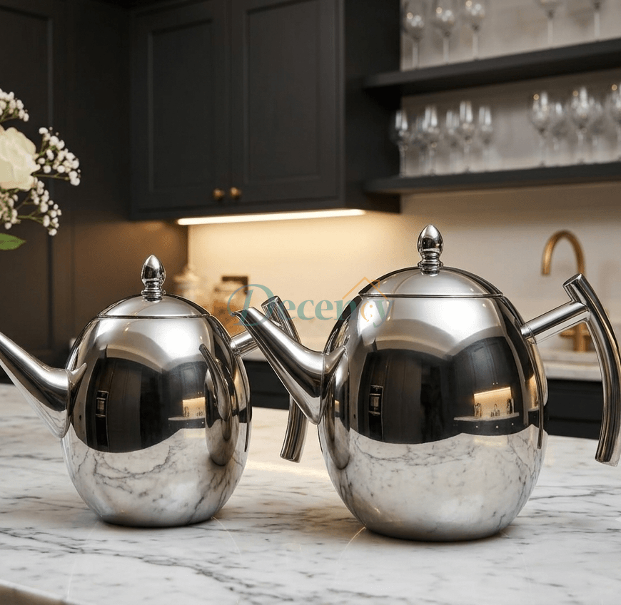 Luxury Stainless Steel Tea & Coffee Pot Set